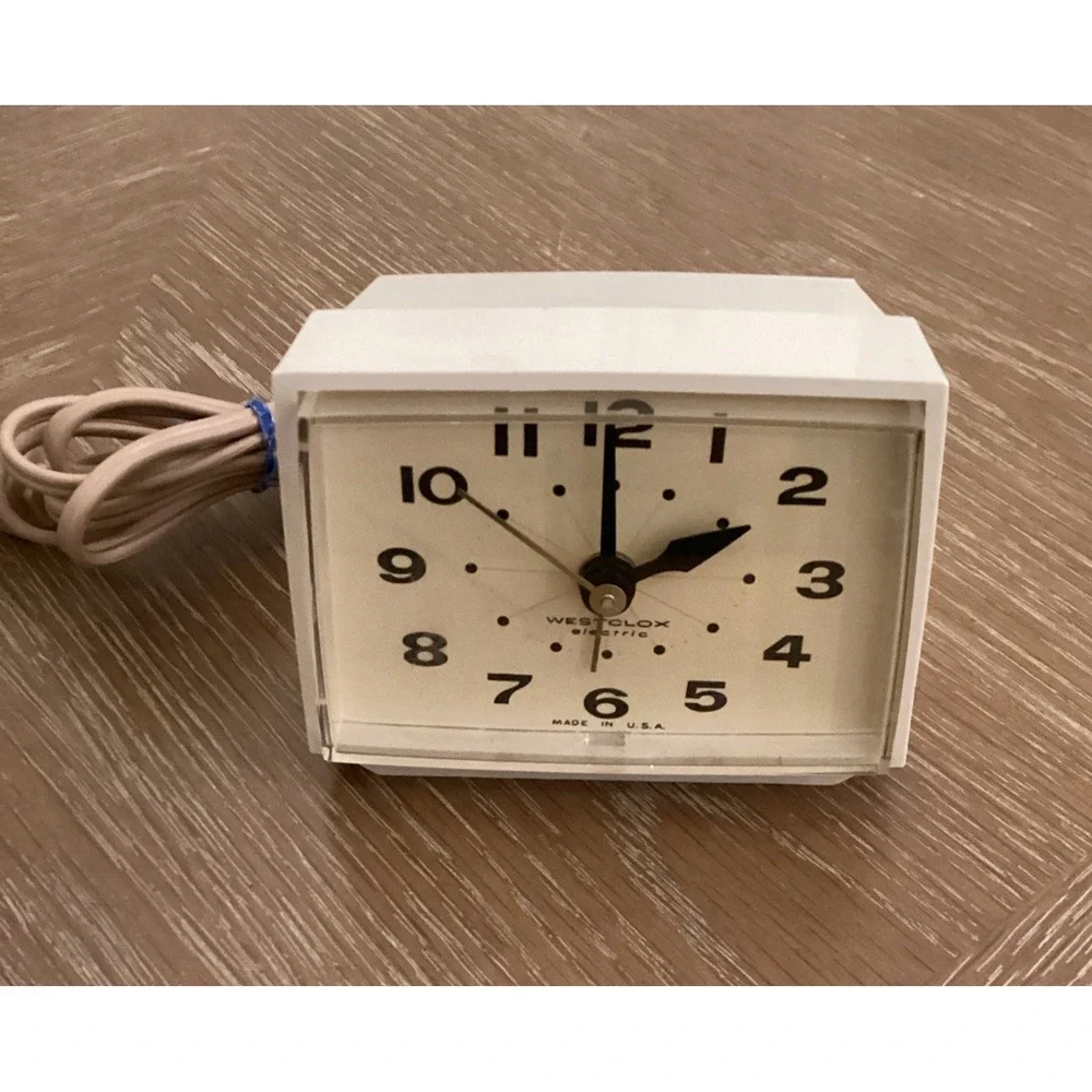 Vintage Westclox Electric Alarm Clock, Made In USA c. 1968 Model 20291 Working!
